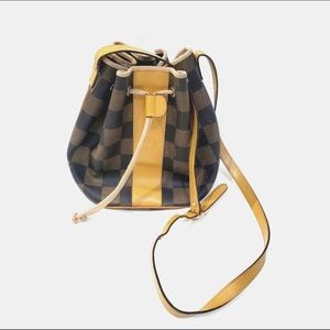 Authentic FENDI Bucket Drawstring Canvas Crossbody